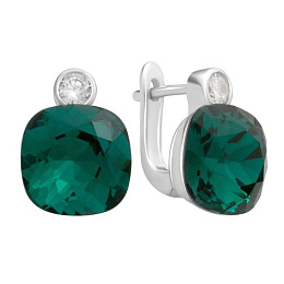 Срібні сережки з фіанітами