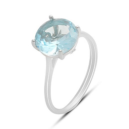 Silver ring with cubic zirconia