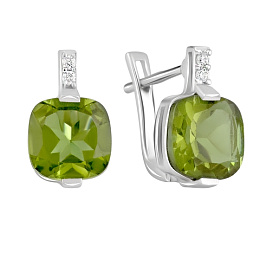 Серебряные серьги с султанитом