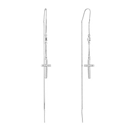 Срібні сережки з фіанітами