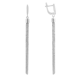 Silver earrings without stones