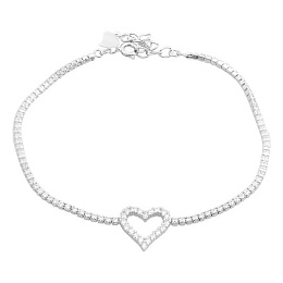 Срібний браслет з фіанітами