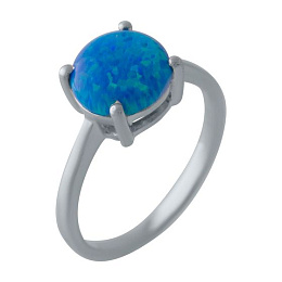 Silver ring with a 1.158-carat opal