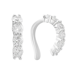 Silver earrings with cubic zirconia