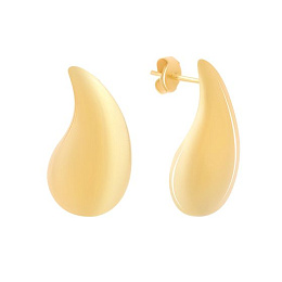 Gold earrings without stones