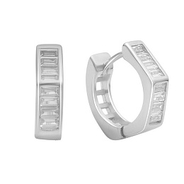 Silver Earrings with Fianites