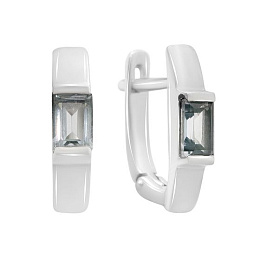 Серебряные серьги с топазом 1.512ct