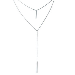 Silver necklace without stones