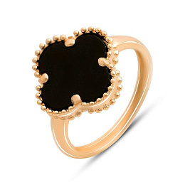 Gold ring with onyx