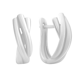 Silver earrings without stones