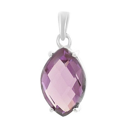 Silver pendant with a 7.37-carat alexandrite