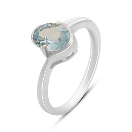 Серебряное кольцо с топазом 1.5ct