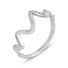 Silver Ring with Fianites