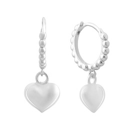 Silver earrings without stones