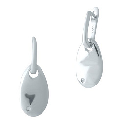 Silver Earrings with Fianites