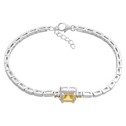 Срібний браслет із цитрином nano 7.51ct