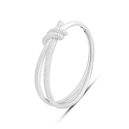 Silver bracelet with phianites