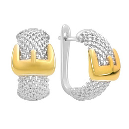 Silver earrings without stones