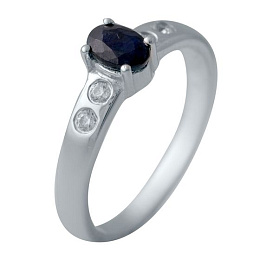 Серебряное кольцо с сапфиром 0.838ct