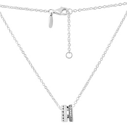 Silver necklace with phianites