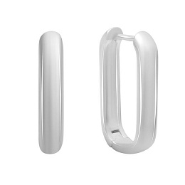 Silver earrings without stones