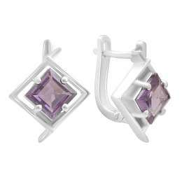Срібні сережки з олександритом 4.625ct