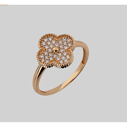 Серебряное кольцо с фианитами 0.56ct