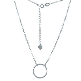 Silver necklace without stones