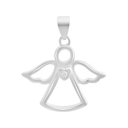 Silver pendant with phianites