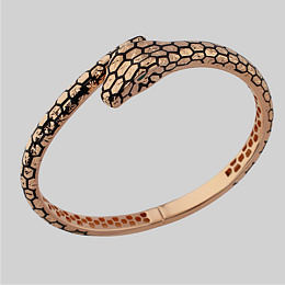 Gold bracelet with enamel