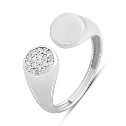 Sterling silver ring with 0.21ct fianites