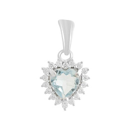 Серебряная подвеска с топазом 1.296ct