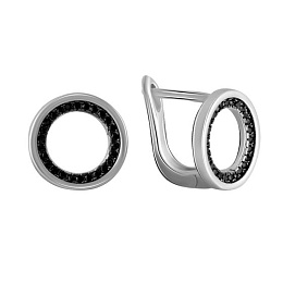Silver Earrings with Fianites
