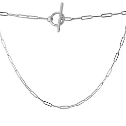 Silver necklace without stones