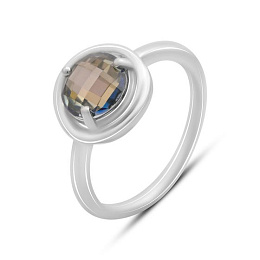 Silver ring with mystic topaz 3.5ct