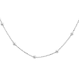 Silver necklace without stones