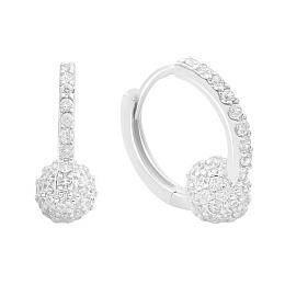 Silver Earrings with Fianites