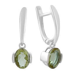 Silver earrings with sultanite 2.344ct