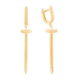 Gold Earrings with 0.6ct Phianites