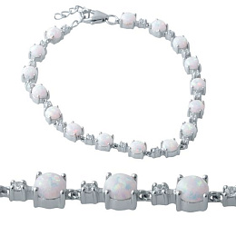 Серебряный браслет с опалом 3.71ct