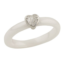 Silver ring with ceramics