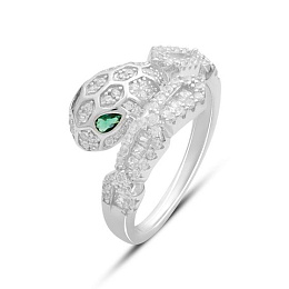 Серебряное кольцо с фианитами