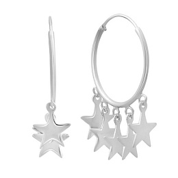 Silver earrings without stones