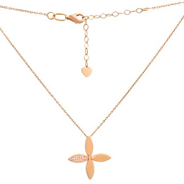 Sterling silver necklace with 0.19ct fianites