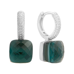 Silver Earrings with Fianites