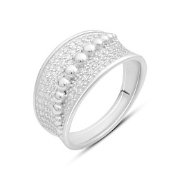Silver Ring with Fianites