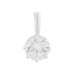 Silver pendant with phianites