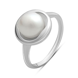 Срібна каблучка з перлами