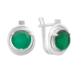 Silver earrings with agate 3.575ct