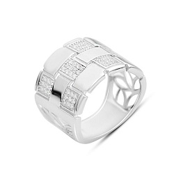 Silver Ring with Fianites